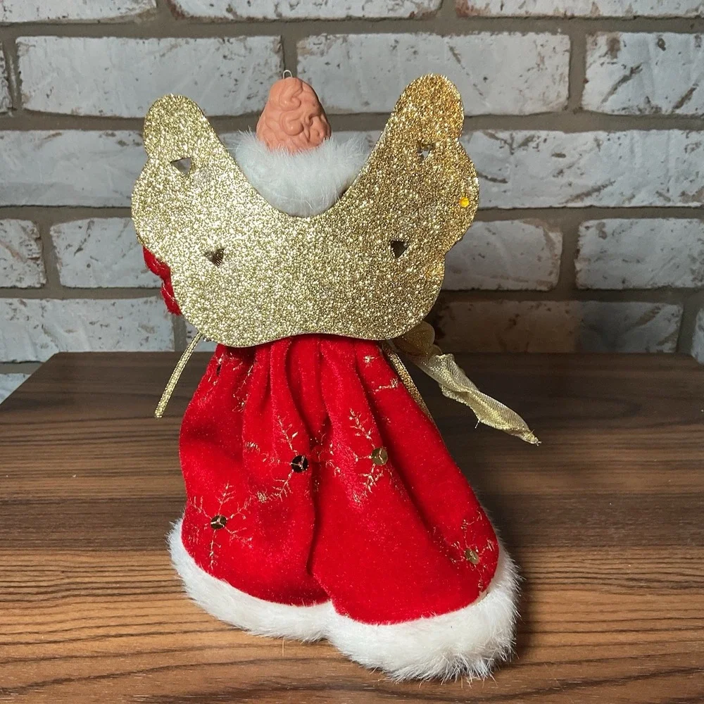 Vintage Mini Christmas Angel Tree Topper 7.5
